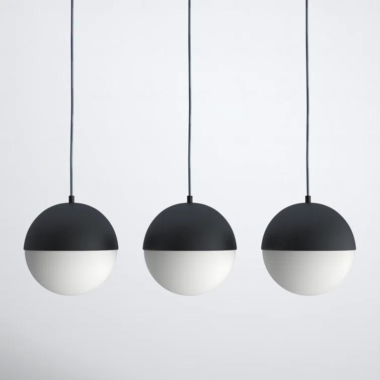 Hastings 3 Light Glass Dimmable Pendant