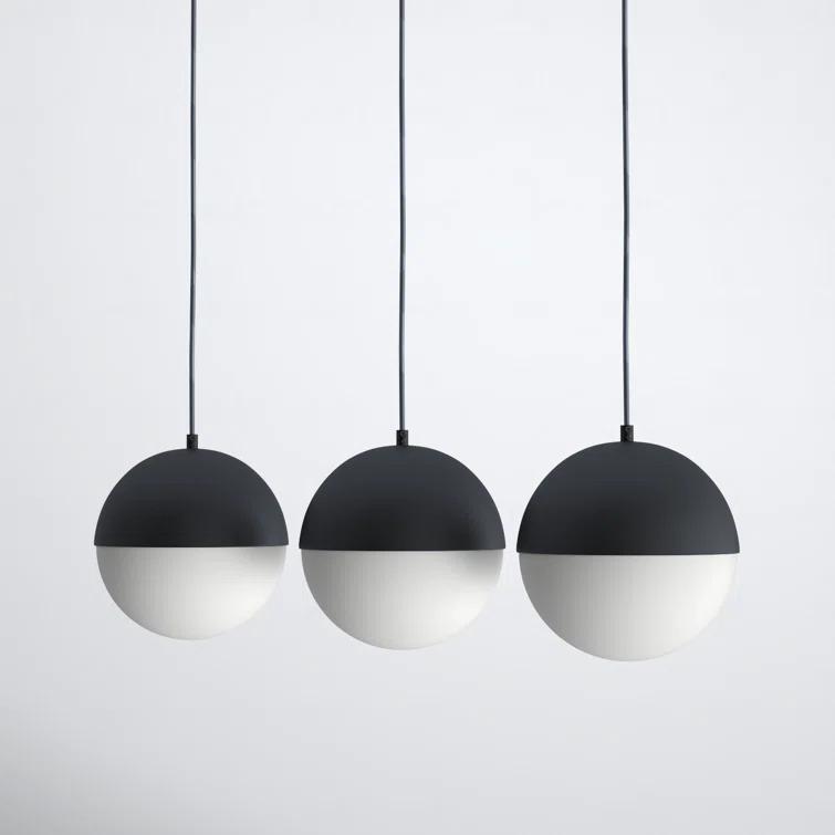 Hastings 3 Light Glass Dimmable Pendant