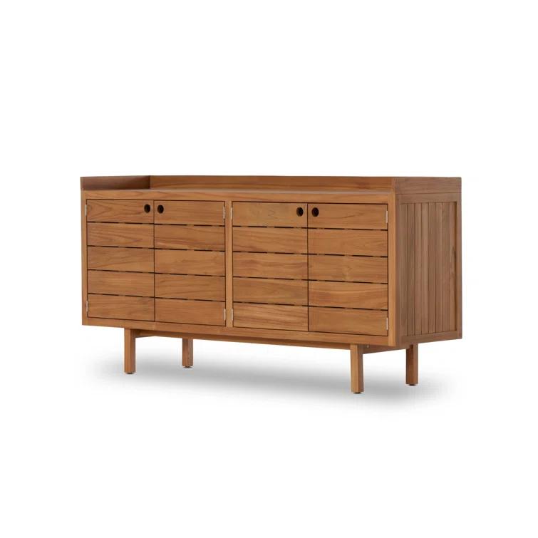 Natural Teak 70'' Outdoor Sideboard Buffet