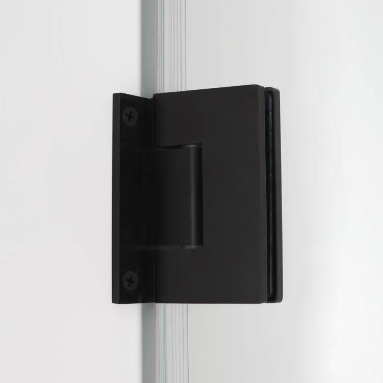 Belmore GS 37.25" - 38.25" W x 72" H Hinged Frameless Shower Door