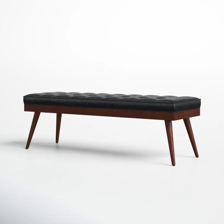 Athan Full-Grain Italian Genuine Leather Bench