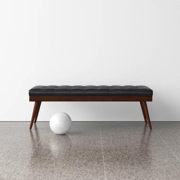 Athan Full-Grain Italian Genuine Leather Bench