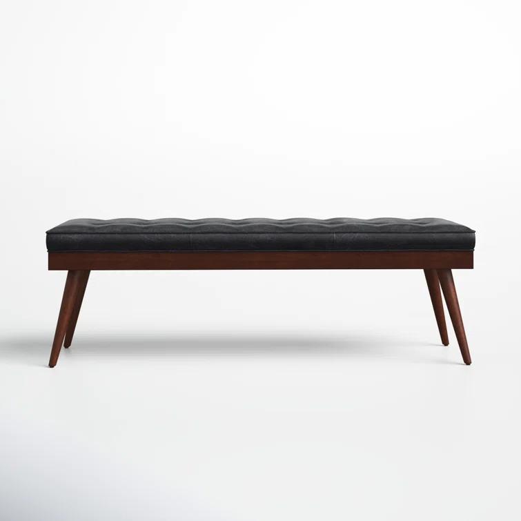 Athan Full-Grain Italian Genuine Leather Bench