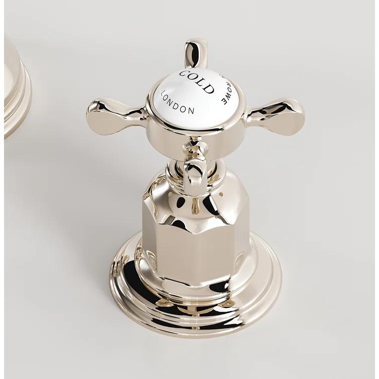 Perrin & Rowe U.3706X-PN-2 Edwardian Widespread Lavatory Faucet With Low Spout