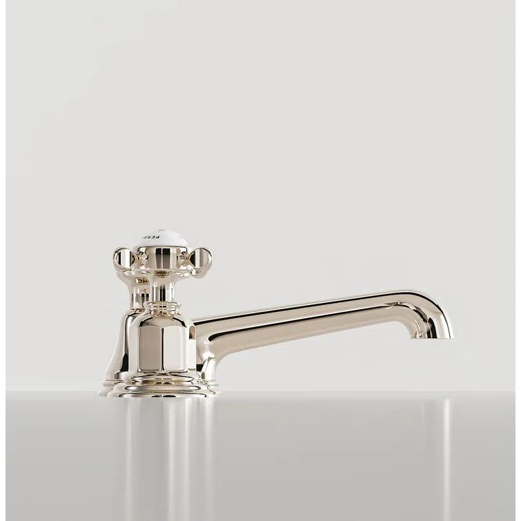 Perrin & Rowe U.3706X-PN-2 Edwardian Widespread Lavatory Faucet With Low Spout