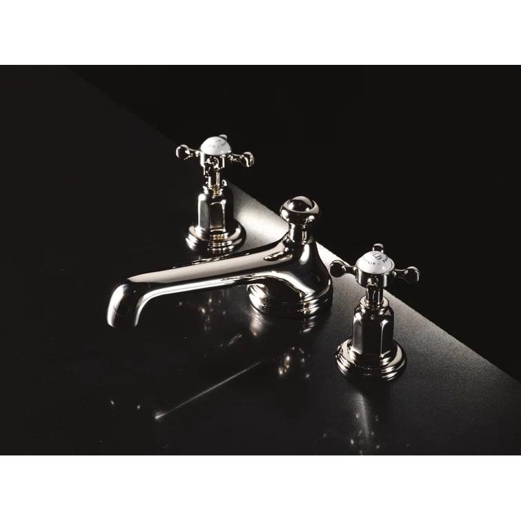 Perrin & Rowe U.3706X-PN-2 Edwardian Widespread Lavatory Faucet With Low Spout