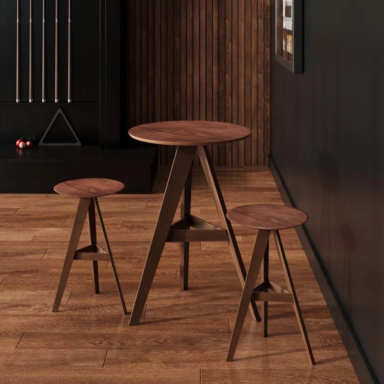 Rosheka Counter Stool with Solid Wood Frame