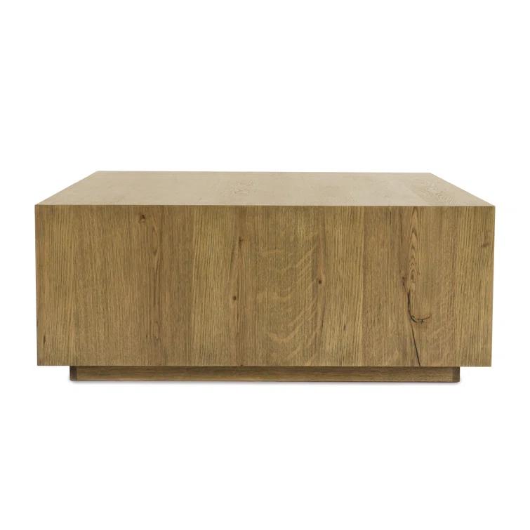 Layne 42" Light Brown Oak Square Coffee Table