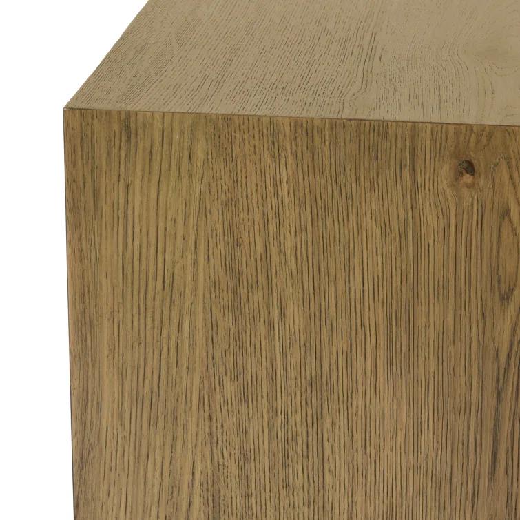 Layne 42" Light Brown Oak Square Coffee Table
