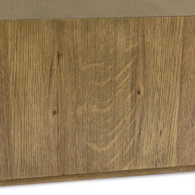 Layne 42" Light Brown Oak Square Coffee Table