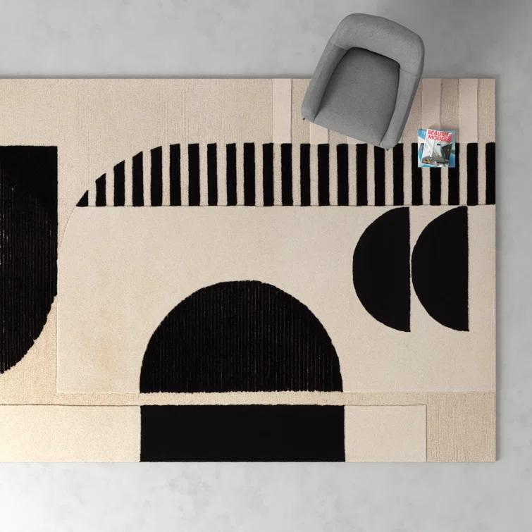 Sola Wool Cream/Black/Light Beige Rug