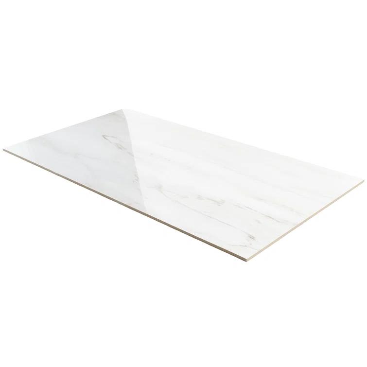 Large Format 24" x 47" Polished Marble Look Porcelain Floor and Wall Tile (15.5 Sq. Ft. / Case)