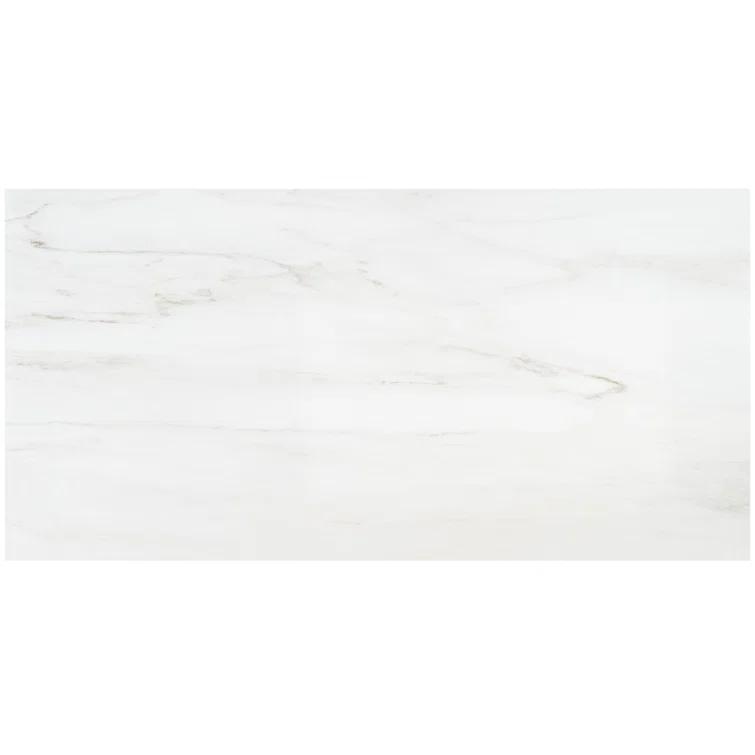 Large Format 24" x 47" Polished Marble Look Porcelain Floor and Wall Tile (15.5 Sq. Ft. / Case)