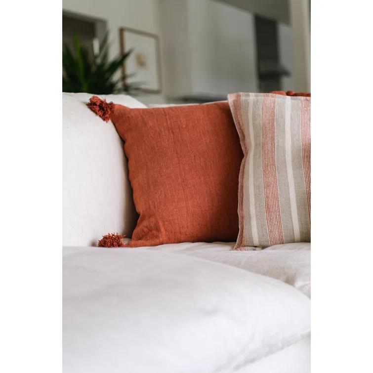 Pom Pom At Home Montauk Tassels Feather Reversible Throw Pillow