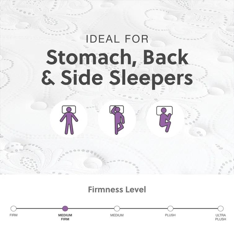 Signature Design By Ashley Chime 10 Inch Hybrid Twin Mattress In A Box White & Reviews | Wayfair