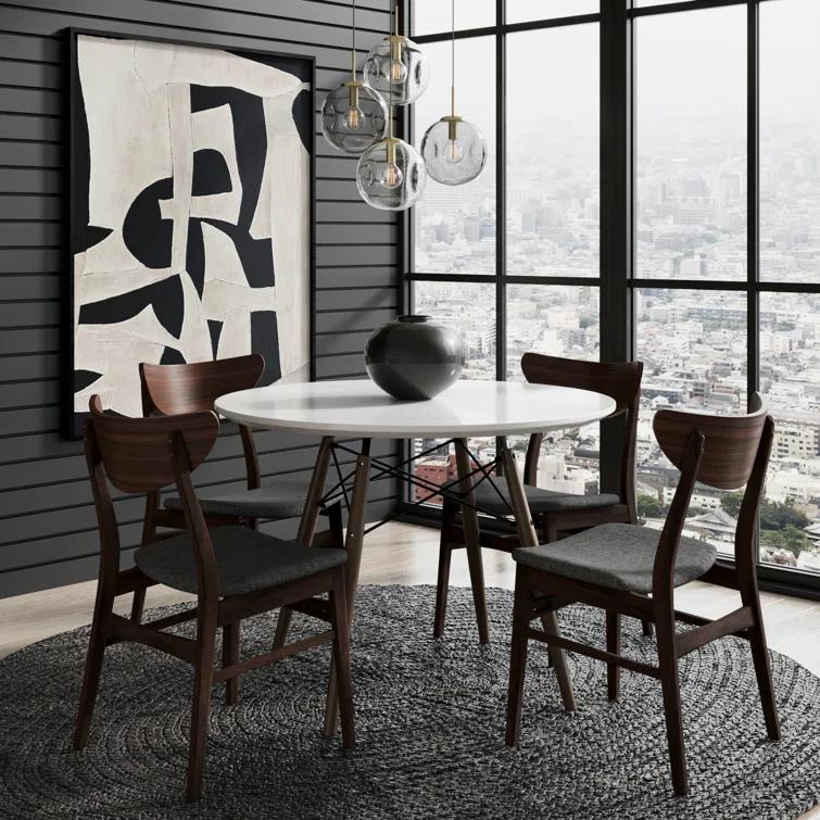 Hartford Dining Chair in Warm Gray/Walnut
