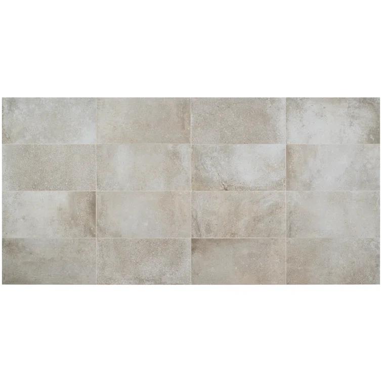 12" x 24" Porcelain Concrete Look Wall & Floor Tile
