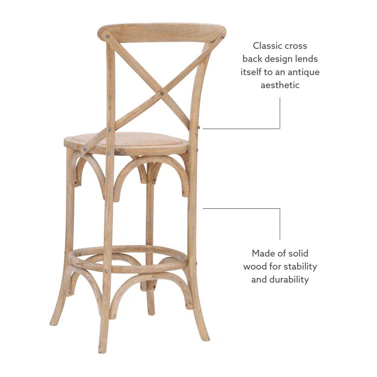 Modway Modway The Gray Barn Hidden Hill Elm Wood Barstool