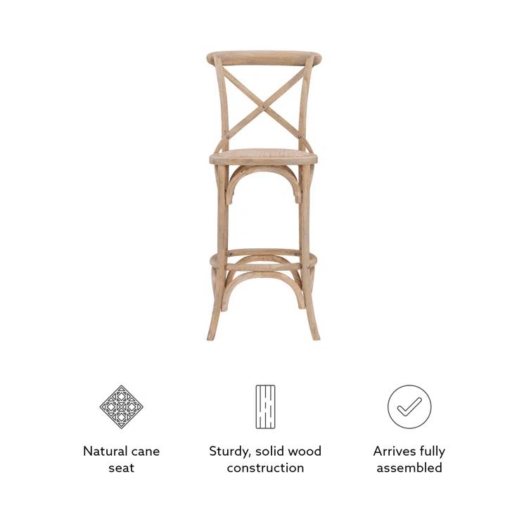 Modway Modway The Gray Barn Hidden Hill Elm Wood Barstool