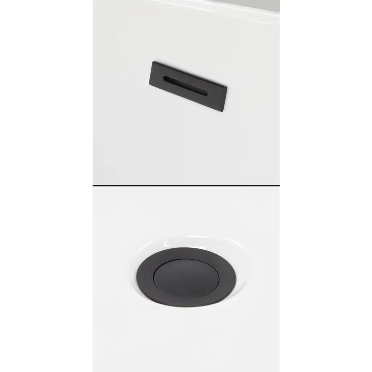 Dorrit 60" x 32" Freestanding Soaking Acrylic Bathtub with Faucet
