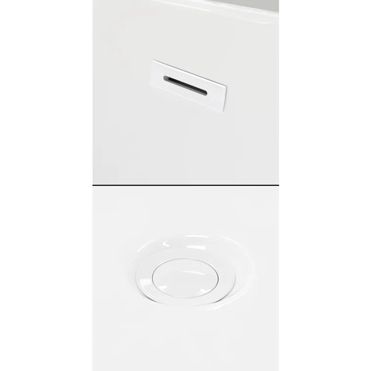 Wyndham Collection WCBTE652060SWATPPC Dorrit 60" x 32" Freestanding Soaking Acrylic Bathtub with Faucet
