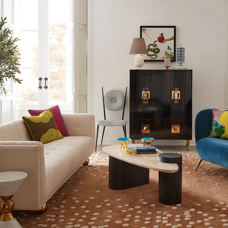 Jonathan Adler Oeuf Stone Top Coffee Table