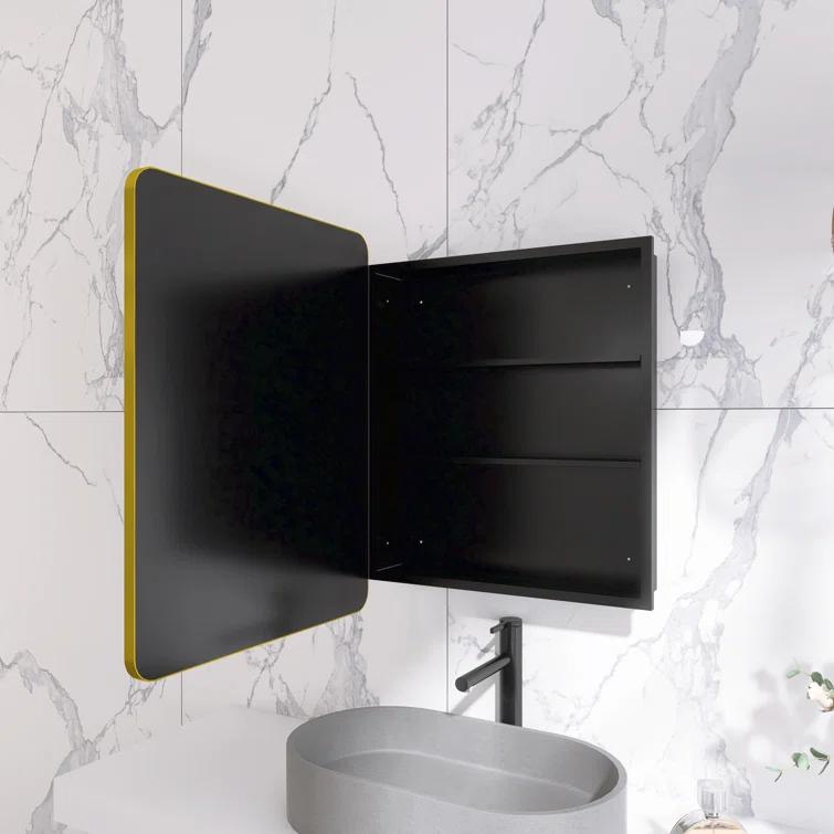 Medicine Cabinet with Mirror 2 Shelves