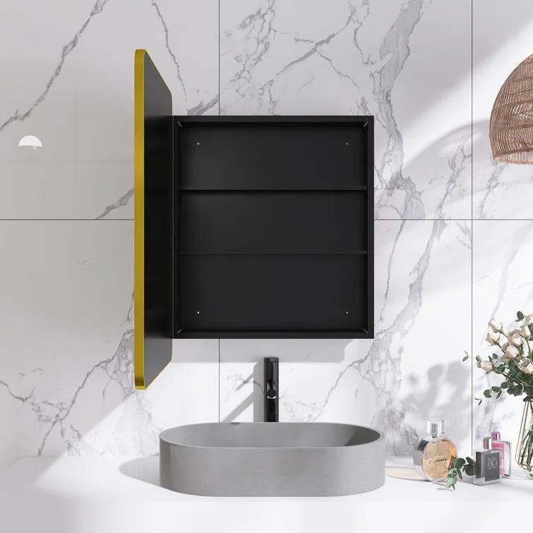 Medicine Cabinet with Mirror 2 Shelves