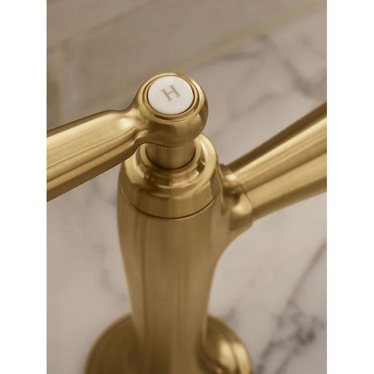 Edalyn by Studio McGee Two-Hole Bridge Kitchen Sink Faucet with Side Sprayer