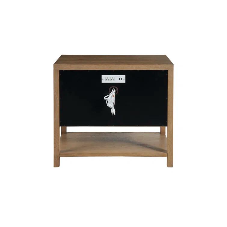 Sand Dune 2-Drawer Nightstand with USB Ports