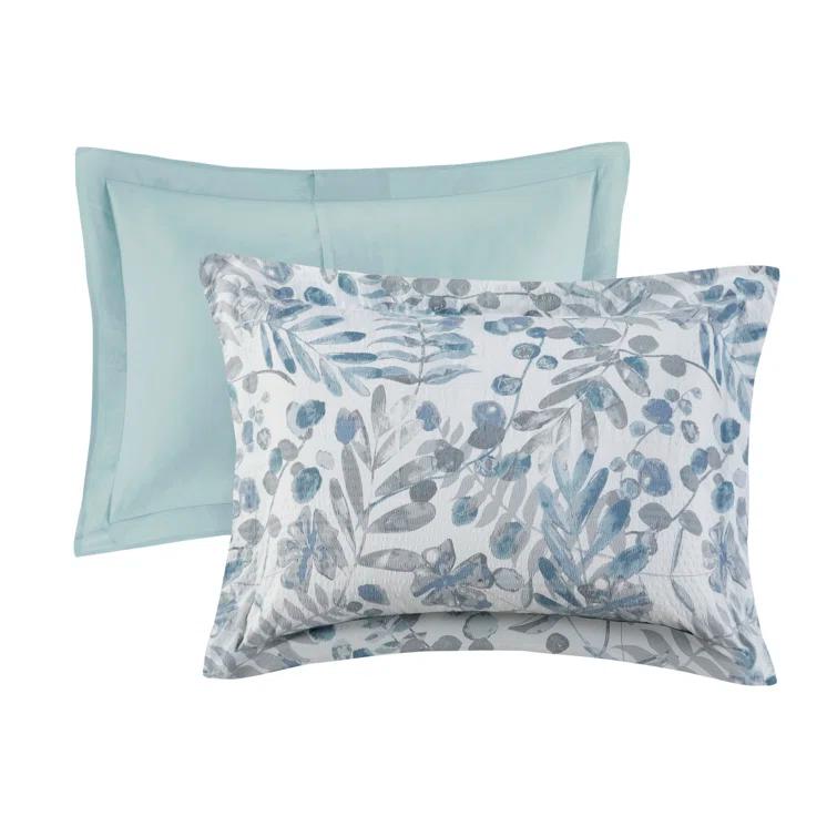 Madison Park Bonnie 5 Piece Seersucker Comforter Set with Throw Pillows