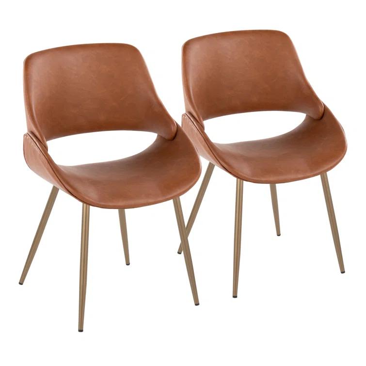 19.25'' H Faux Leather Upholstered Side Chair