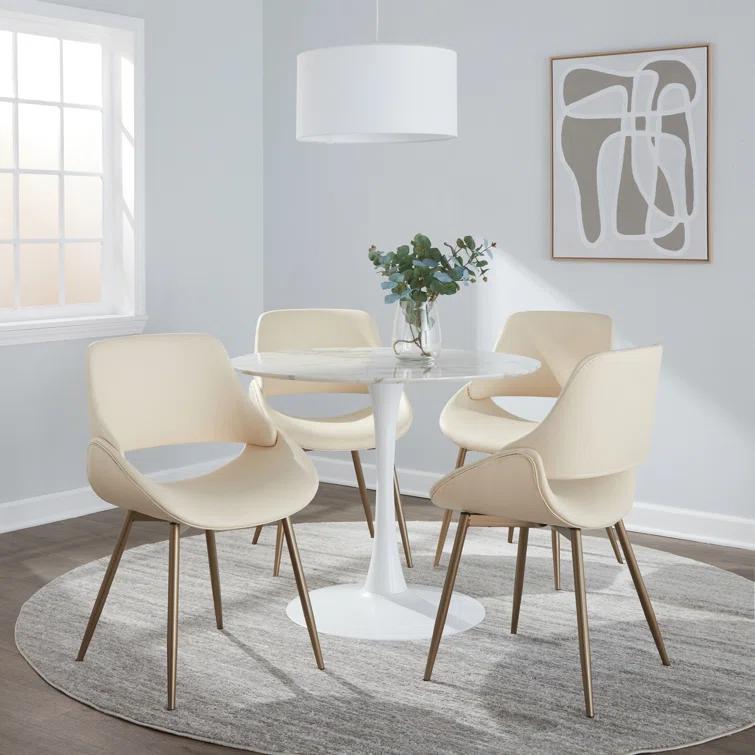 19.25'' H Faux Leather Upholstered Side Chair