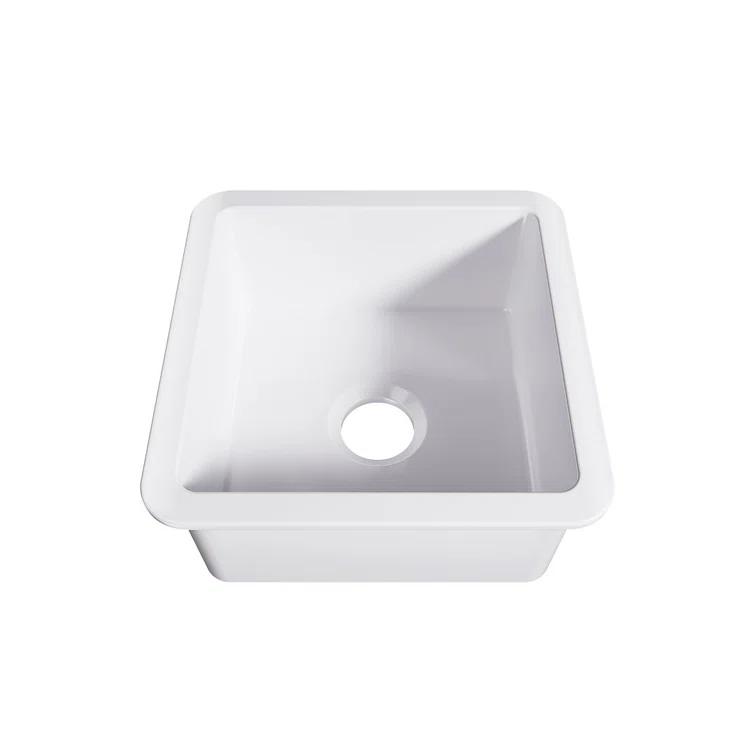 Oslo 18" W Square Dual Mount (Undermount/Drop-in) Bar/Prep Kitchen Sink