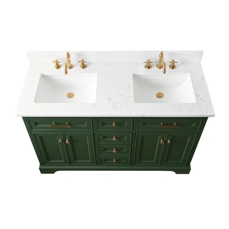 Sudio Design Thompson 54" W Double Bathroom Vanity & Reviews | Perigold