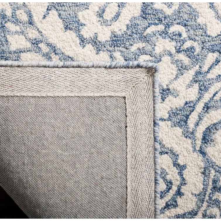 Tansy Handmade Wool Blue/Ivory Rug