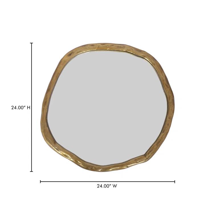 Rogelio Round Mirror - White / Small