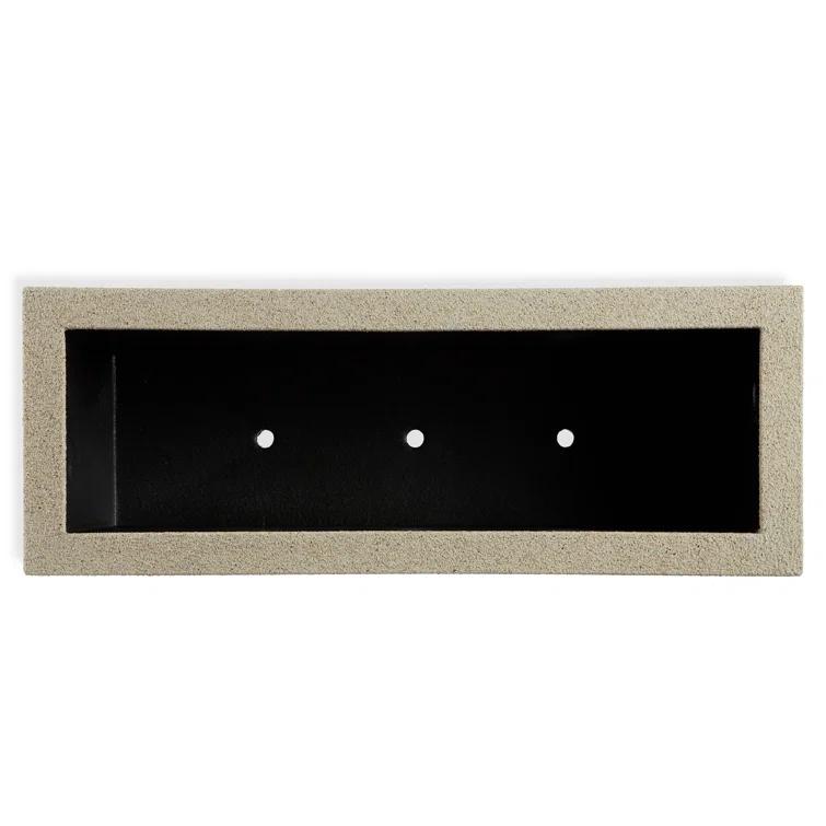 Milan Tall 46 in. x 17 in. Sandstone Granite Composite Trough