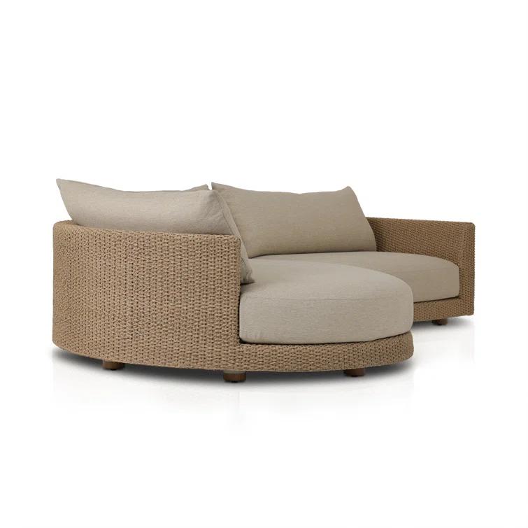 Sylvan Beige Woven Outdoor 2-Piece Sectional with Left Chaise