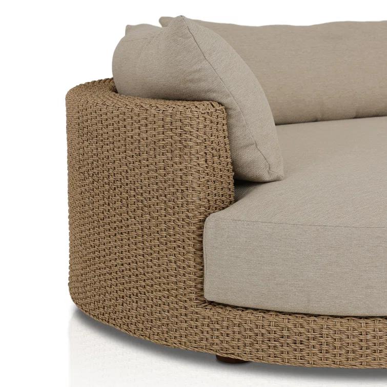 Sylvan Beige Woven Outdoor 2-Piece Sectional with Left Chaise