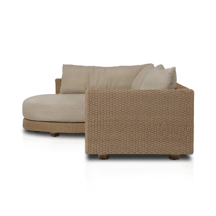 Sylvan Beige Woven Outdoor 2-Piece Sectional with Left Chaise