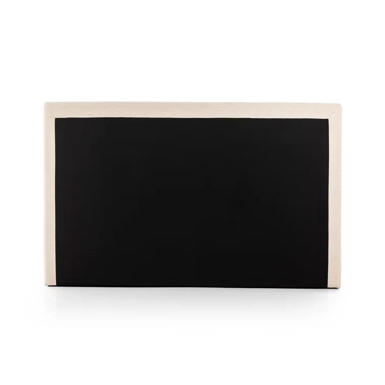 Martina Beige Upholstered Queen Bed with Metal Frame