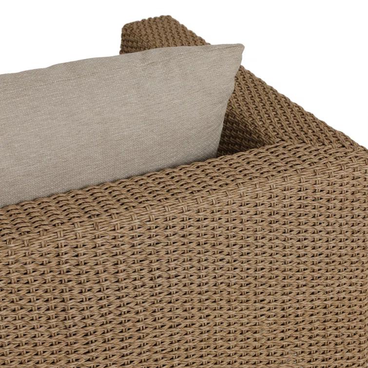 Sylvan Beige Woven Frame 2-Piece Outdoor Sectional