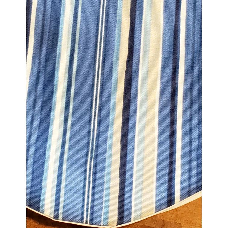 RLF Home Modern Design Classic Beach Stripe Regal Style Window Valance 50" x 17" Blue