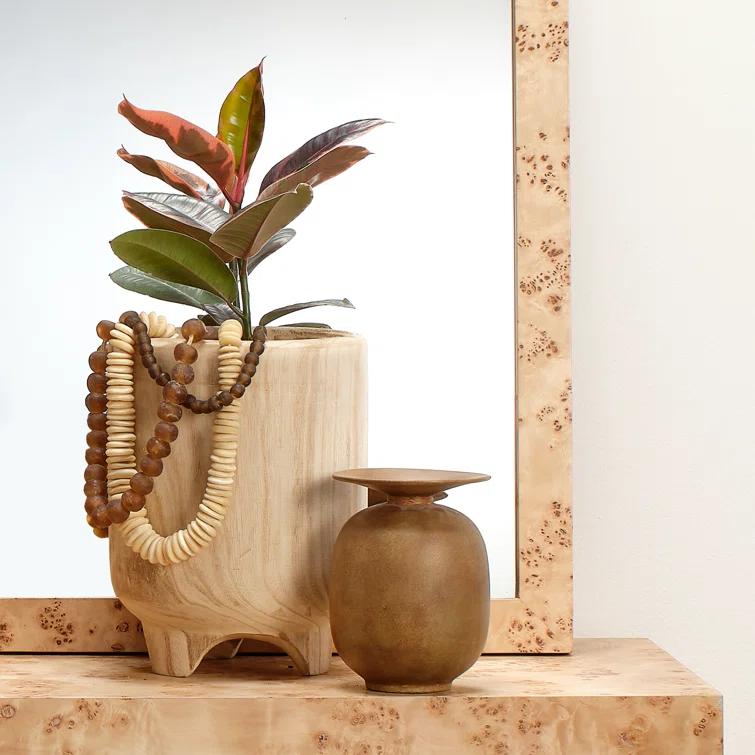 Jamie Young Co Highland Decorative Ceramic Vase In Brown Ceramic
