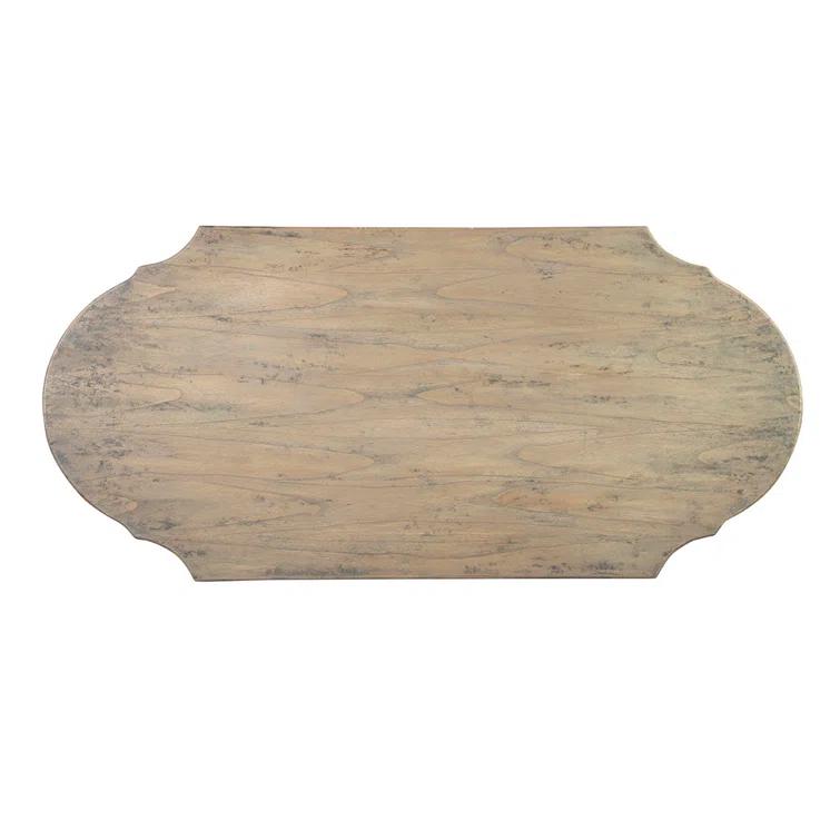 Martin Distressed Oak Oval Coffee Table with Turned Legs