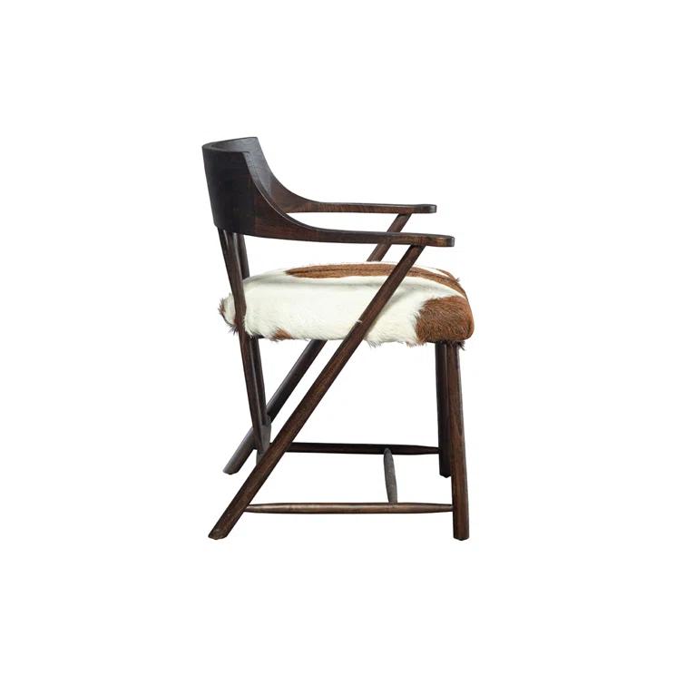 Espresso Oak and Hair on Hide Upholstered Dining Chair