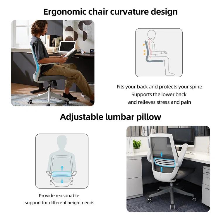 Sihoo Ergonomic Office Chair with Flip-Up Armrests for Small Spaces, Mesh Conference Chair & Reviews | Wayfair