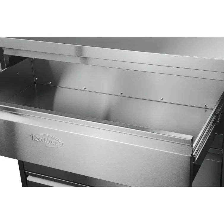 32 in. Stainless-Steel Outdoor Kitchen Cabinet with Three Drawers (KM-OKS-CAB3)