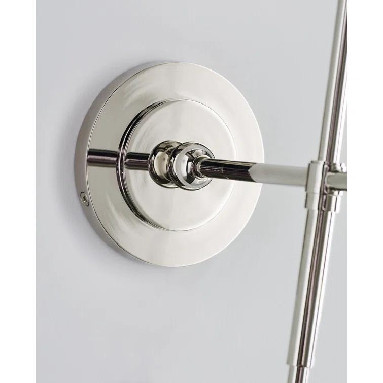 Elegant Outdoor Direct Wired Nickel Wallchiere, 14.5" Height